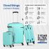 American Tourister Ivy Nxt 55Cm Small Hardside Polycarbonate Cabin Suitcase with Multi-Stage Telescopic 4 Wheels Spinner Trolley and Mounted TSA Lock for Women & Men - Pale Turq