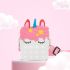 RENEE Princess Unicorn Bag For Pre-Teen Girls Cosmetic Bag, 17 x 15 x 10 Centimeters, White