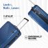 American Tourister Ivy Nxt 3PCSET (56 cm/68 cm/78 cm) Hardside Polycarbonate Check-in Suitcase with Multi-Stage Telescopic 4 Spinner Wheel Trolley and Mounted TSA Lock for Women & Men - Blue