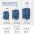 American Tourister Ivy Nxt 3PCSET (56 cm/68 cm/78 cm) Hardside Polycarbonate Check-in Suitcase with Multi-Stage Telescopic 4 Spinner Wheel Trolley and Mounted TSA Lock for Women & Men - Blue