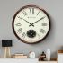 Titan Classic Sub-Second Analog Wall Clock - Wood Finish(35Cm X 35 Cm)
