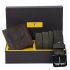 URBAN FOREST Zeke Vintage Leather Wallet & Casual Leather Belt Combo Gift Set