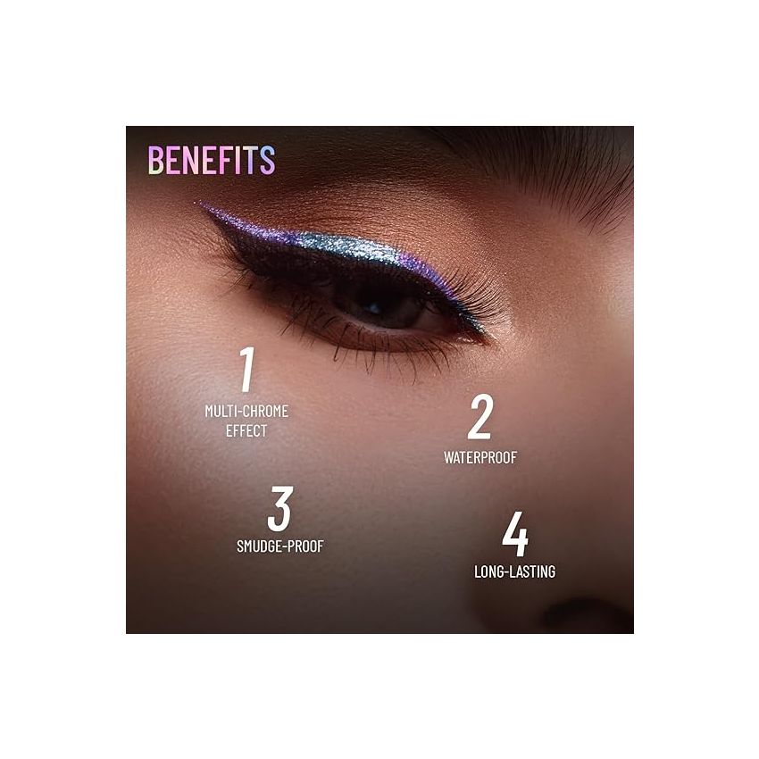 SWISS BEAUTY Holographic Shimmery Pencil Eyeliner | Waterproof, Smudge Proof, Long Lasting Eyeliner With Easy Application | Shade- Milky Way, 0.2G, Assorted