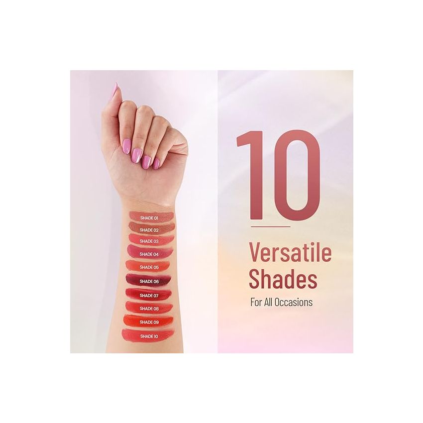 Swiss Beauty All About Lip Palette With 10 Pigmented Colors |Creamy Matte Finish Lip Colors Lipstick |Travel Friendly Lip Palette | Multicolor-02, 12gm