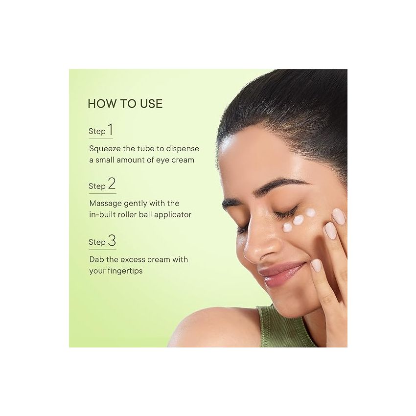 Quench Korean Dark Circle Under Eye Cream with Cooling Massage Roller | Enriched with Cica Herb Repair & Korean Ginseng | Reduces Puffiness & Fine Lines | Brightens Under Eye | Made in Korea (15ml)