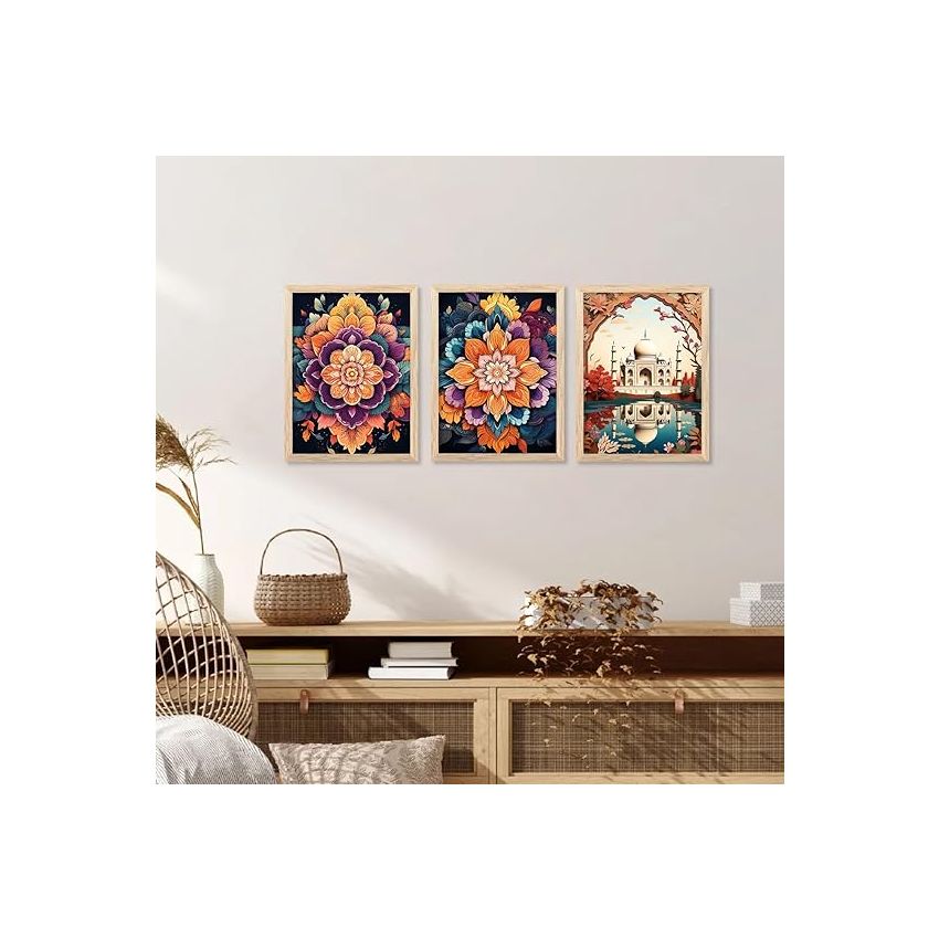 kotart Traditional wall art for wall decor - Modern Art Digital Painting for Bedroom living room office Wall Decoration Size - (13x17, I) Pack of 6