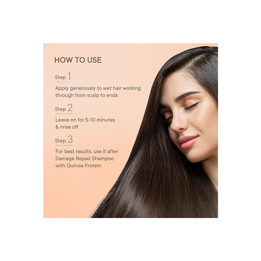 Quench Damage Repair Conditioner with Quinoa Protein & Ceramides for Dry & Damaged Hair | Deeply Conditions & Makes Hair Silky, Smooth | Prevents Split Ends | Made in Korea (180ml)