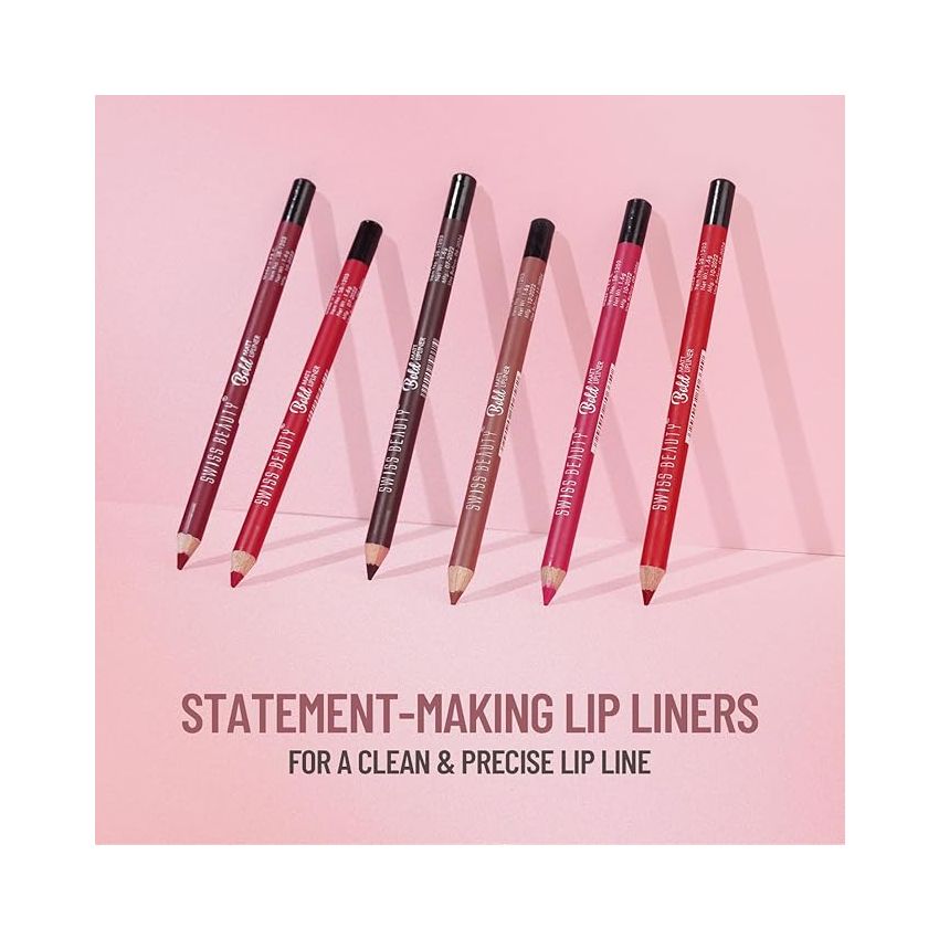 Swiss Beauty Bold Matt Lip Liner | Long-lasting |Matte Finish | Non-drying | Shade-06, 1.6gm
