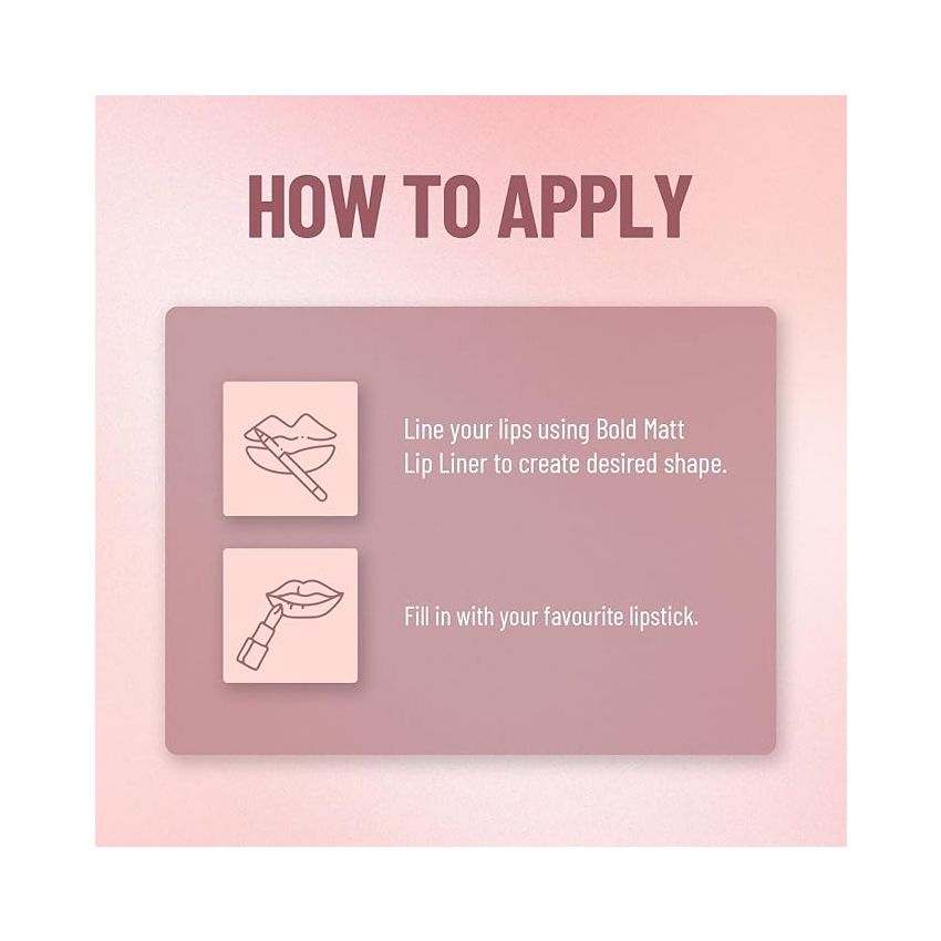 Swiss Beauty Bold Matt Lip Liner | Long-lasting |Matte Finish | Non-drying | Shade-07, 1.6gm