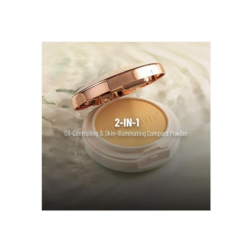 Swiss Beauty Oil Control Compact Powder | Lightweight Compact Powder for Matte Flawless Finish | Face Makeup, Shade - Light-Medium, 20 gm |