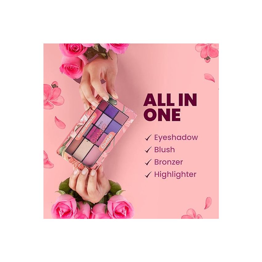 MARS All I Need Makeup And Eyeshadow Kit | 9 Eyeshadows With Blusher Bronzer And Highlighter | Matte Long Lasting & Highly Pigmented (21.5 G) (Multicolor-01)