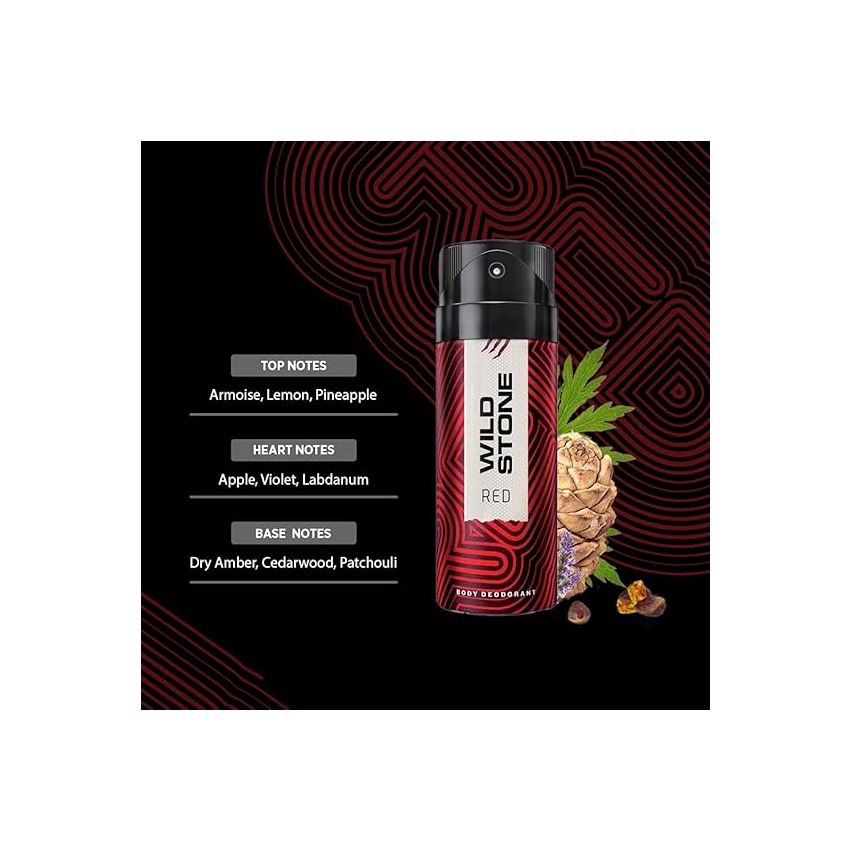 Wild Stone Red Deodorant Body Spray for Men, 225ml
