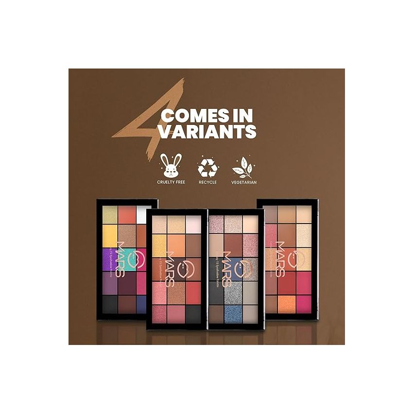 MARS Fantasy 15 Eyeshadow Palette | Highly Pigmented & Easy to Blend | Matte and Shimmer Shades (22.5g) (01-Multicolor)