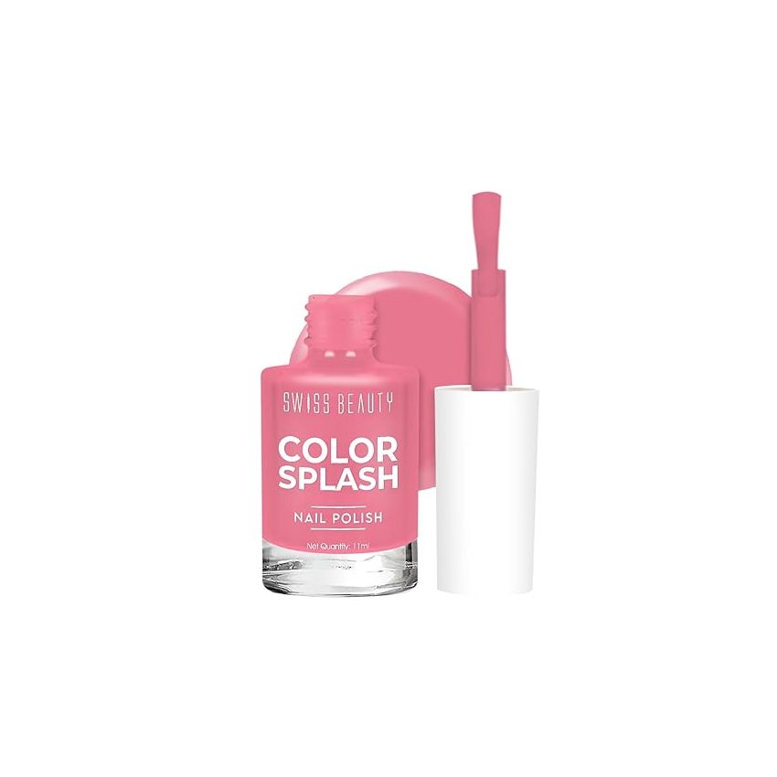 Swiss Beauty Color Splash Nail Polish with Glossy Gel Finish | Non-Chipping, Quick drying, Long-Lasting Nail paint | Shade- 22, 15ml