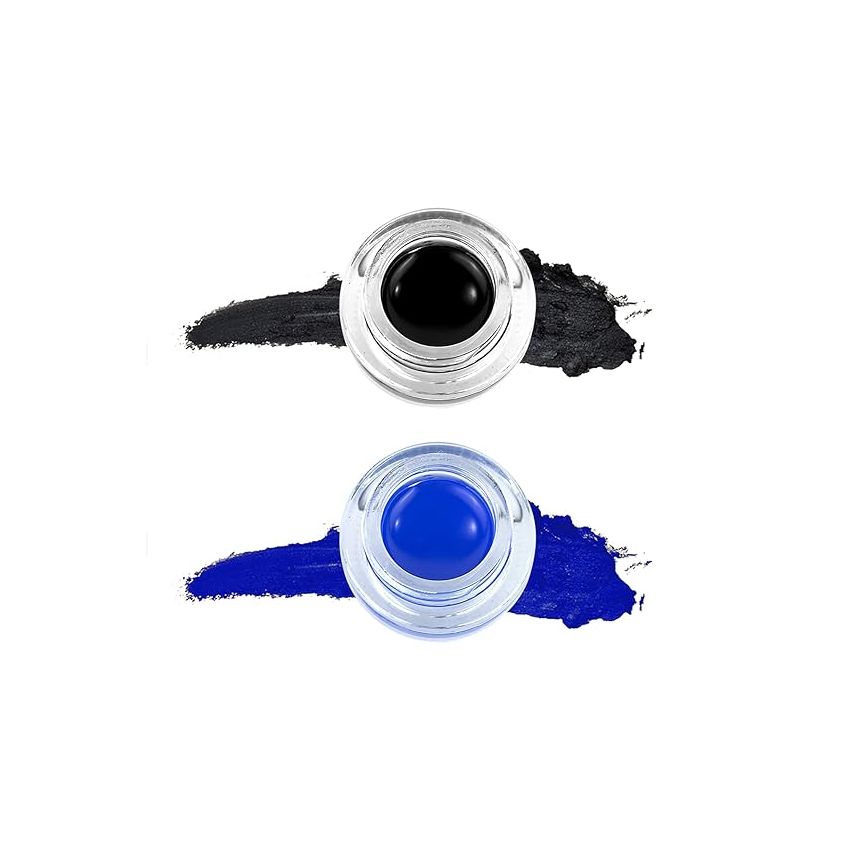 MARS 2-In-1 Hue Gel Eyeliner In Black & Brown Colour | Waterproof & Smudgeproof Formula | Stay Upto 24 Hours | Comes With 2 Brush Set (6.0 Gm), Matte Finish