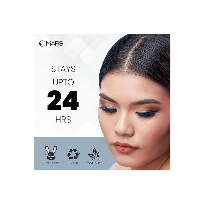 MARS 2-In-1 Hue Gel Eyeliner In Black & Brown Colour | Waterproof & Smudgeproof Formula | Stay Upto 24 Hours | Comes With 2 Brush Set (6.0 Gm), Matte Finish