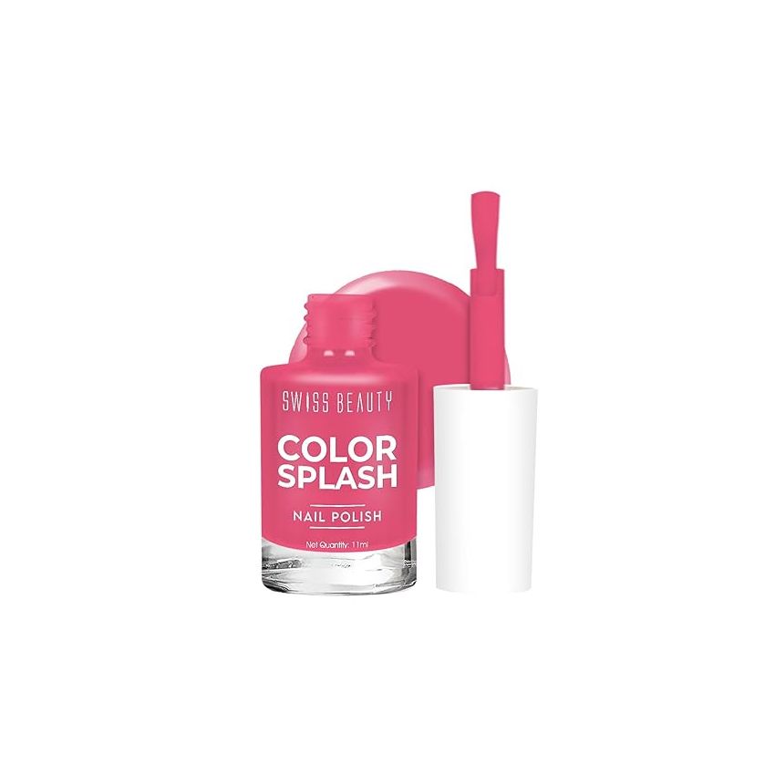 Swiss Beauty Color Splash Nail Polish with Glossy Gel Finish | Non-Chipping, Quick drying, Long-Lasting Nail paint | Shade- 24, 15ml