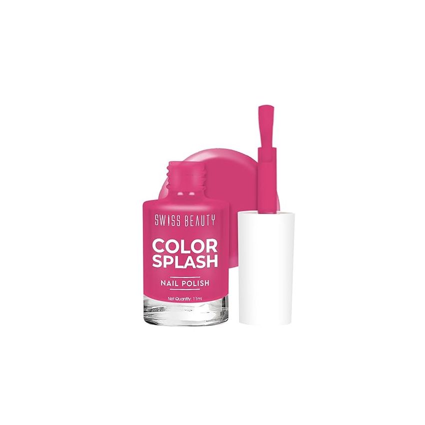 Swiss Beauty Color Splash Nail Polish with Glossy Gel Finish | Non-Chipping, Quick drying, Long-Lasting Nail paint | Shade- 25, 15ml
