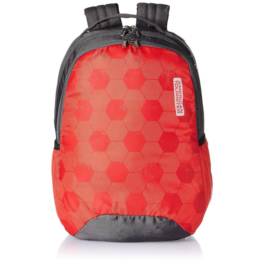 American Tourister Bounce 28 Ltrs Medium Size Polyester Printed Causal Standard Backpack - Red
