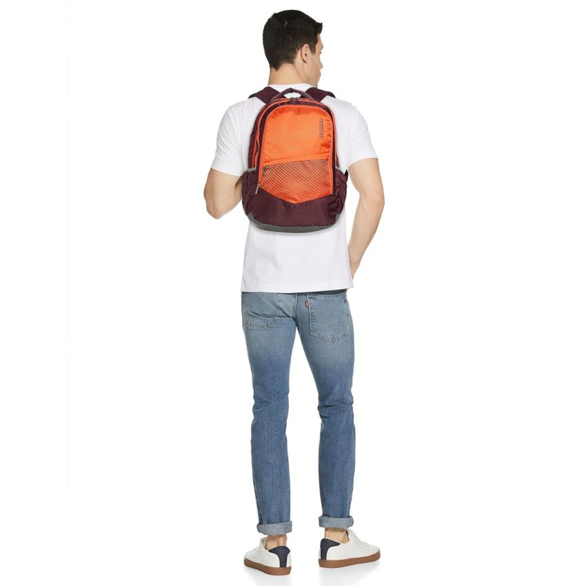 American Tourister 29.5 Ltrs Large Size Standard Backpack (Amt Mist Sch Bag02 Magenta) Magenta