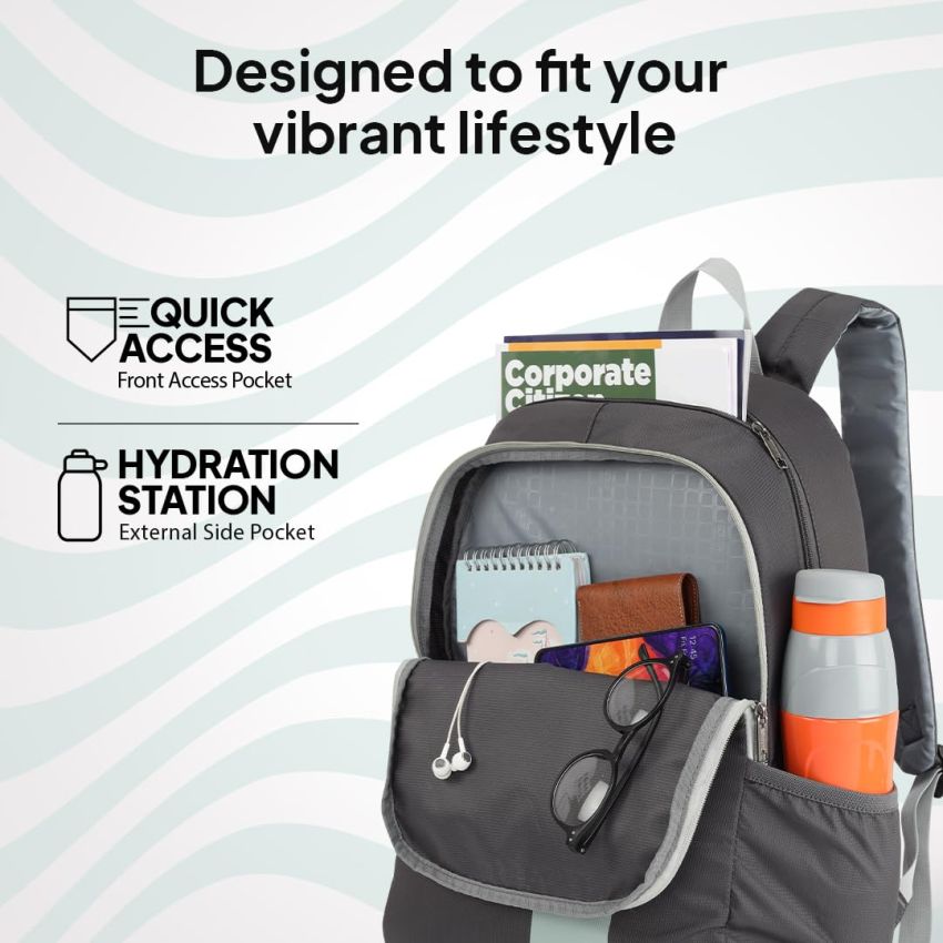 American Tourister WAVE 24 Ltrs Medium Polyester Casual Backpack