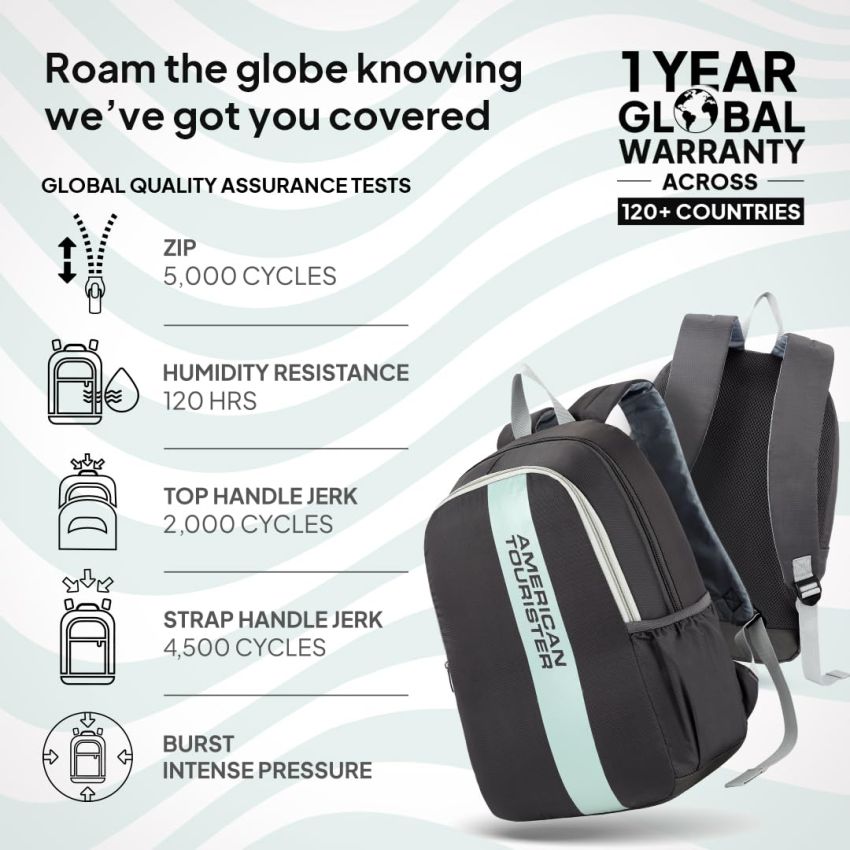 American Tourister WAVE 24 Ltrs Medium Polyester Casual Backpack