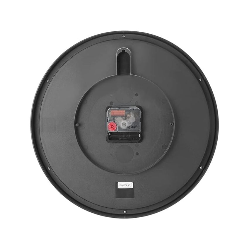 Titan Plastic Contemporary Wall Clock with Silent Sweep Technology, 30.8 X30.8 Cm (Medium), Analog, Black