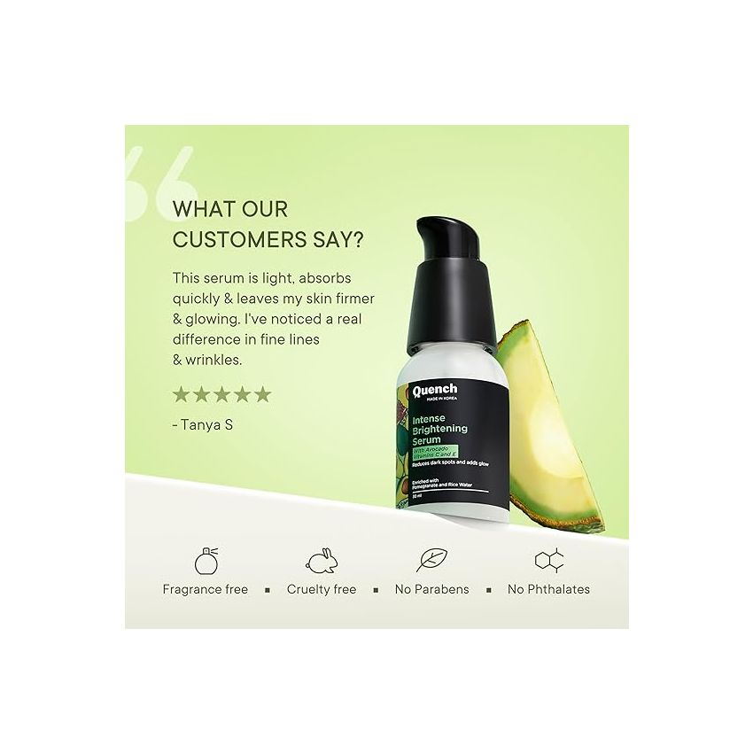 Quench 2% Niacinamide Intense Brightening Korean Serum for Pigmentation and Dark Spots | Serum for Face | Enhances Skin Texture | Reduces Fine Lines | Made in Korea (30ml)