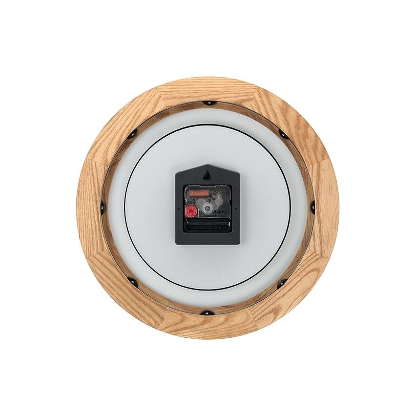 Titan Wooden Brown Wall Clock with Glass Dial - 31.8 cm x 31.8 cm (Medium)