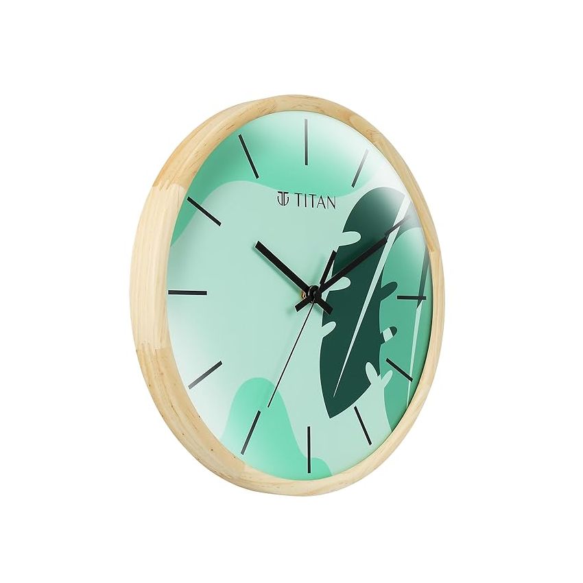 Titan Contemporary Tropical Medium Size Timepieces - Lush Green - 32 cm x 32 cm