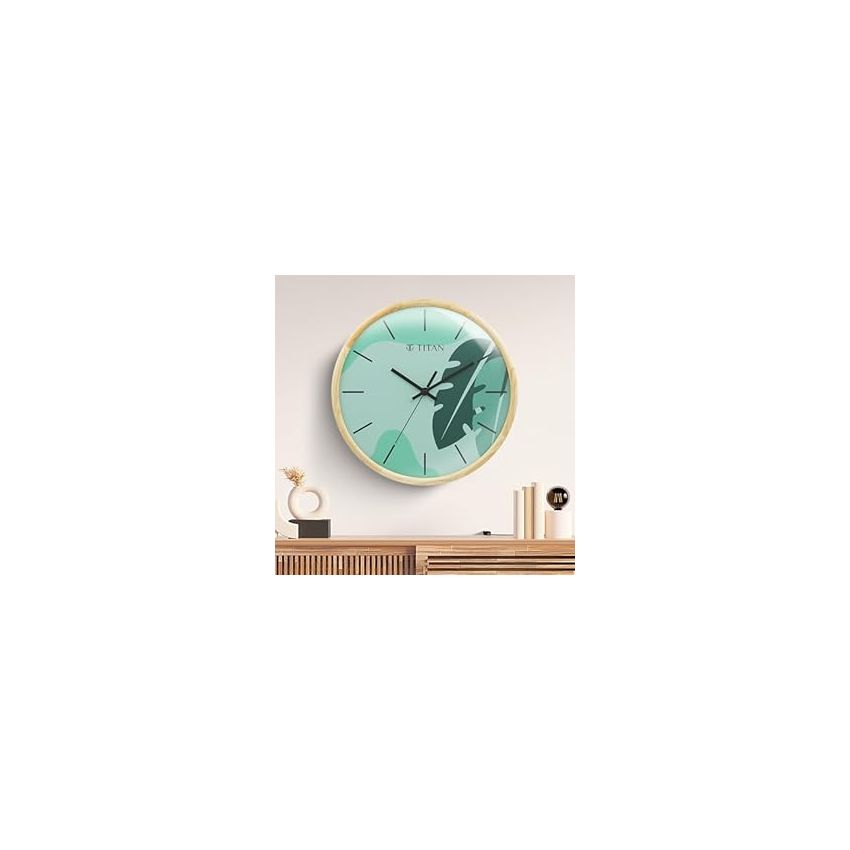 Titan Contemporary Tropical Medium Size Timepieces - Lush Green - 32 cm x 32 cm