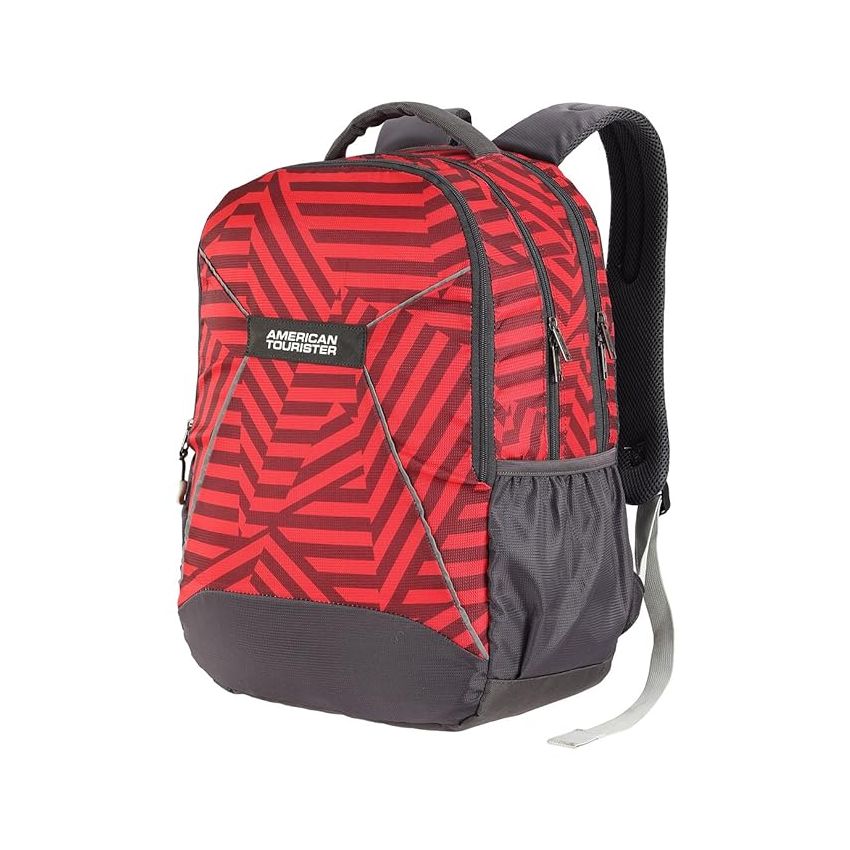 American Tourister 32.5 Ltrs Large Size Standard Backpack (Amt Mist Sch Bag03 Red), Dark Red