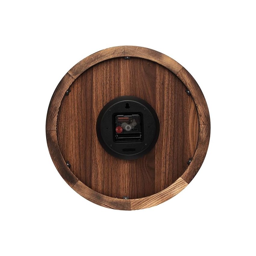 Titan Classic Wooden Wall Clock with Flame Treated case Silent Sweep Technology - 35.5 cm x 35.5 cm (Medium)