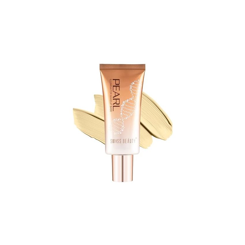 Swiss Beauty Foundation Pearl Illuminator Liquid Highlighter With Radiance Finish | Waterproof, Easily Blendable Illuminator For Face Makeup | Shade -01, 35Gm |