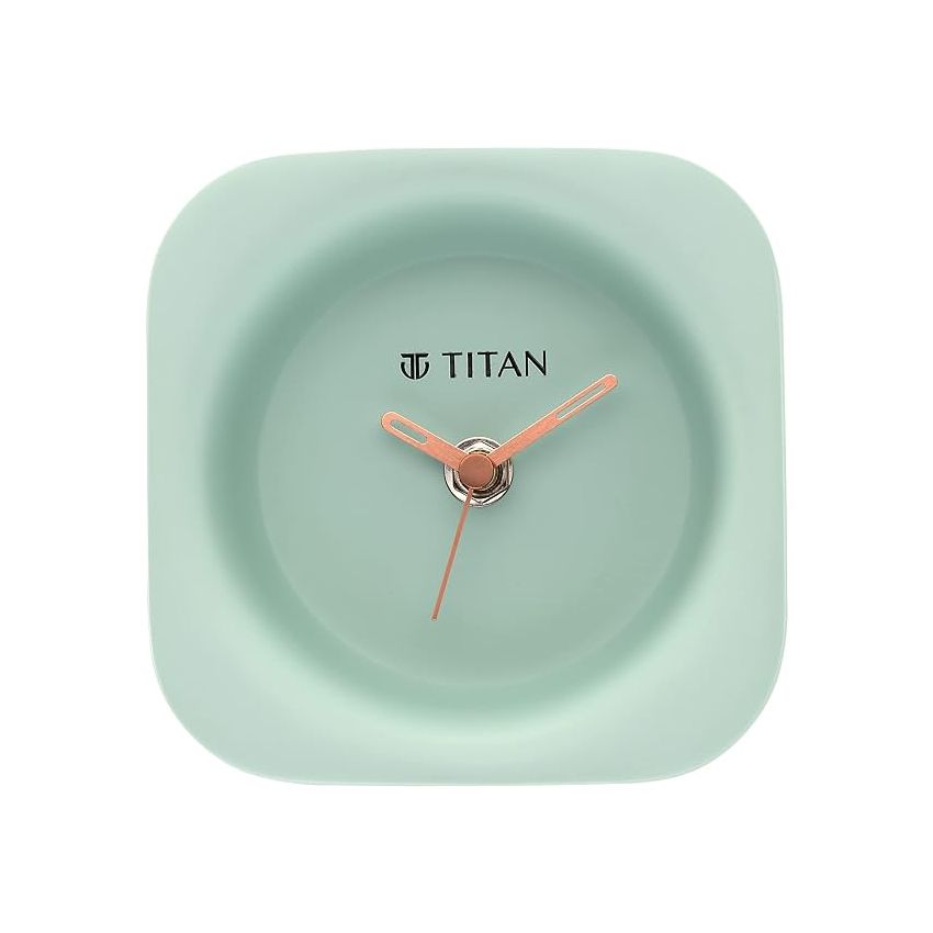 Titan Resin Contemporary Blue Table Clock - Analog, 12 Cm, 3.81 Cm