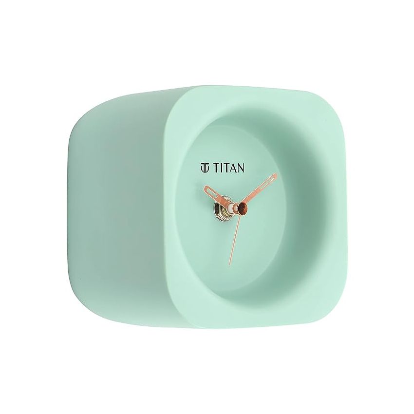Titan Resin Contemporary Blue Table Clock - Analog, 12 Cm, 3.81 Cm