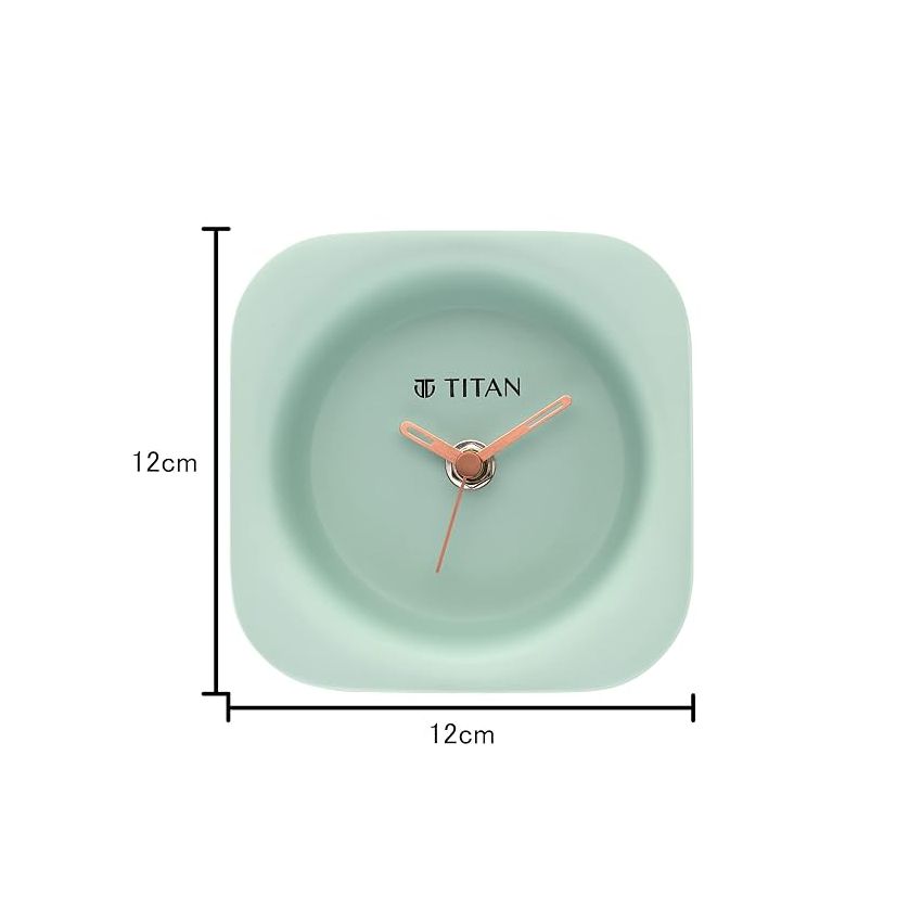 Titan Resin Contemporary Blue Table Clock - Analog, 12 Cm, 3.81 Cm
