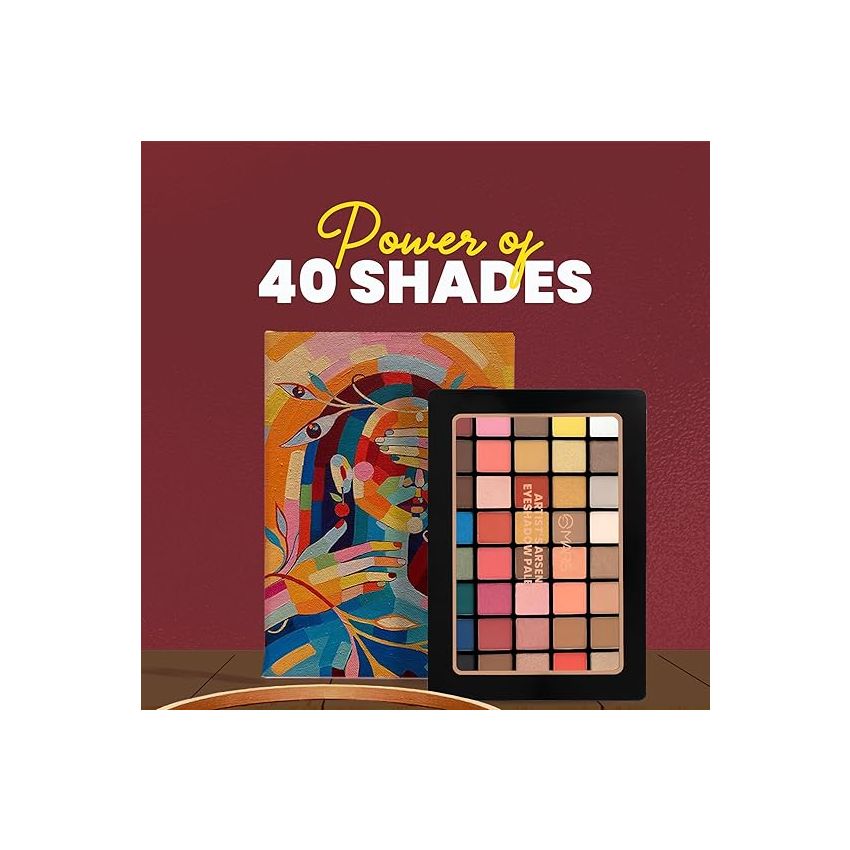 MARS Artist's Arsenal 28 Shades Eyeshadow Palette | Vibrant Colors with Rich Pigmentation | Blendable & Long Lasting (40g) (01-Multicolor)