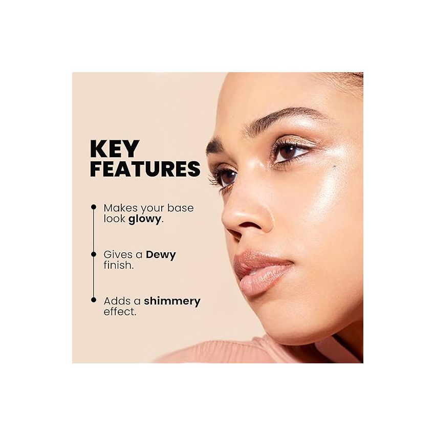 MARS Illuminati Base Dewy Primer with Highlighter | Glowy Dewy Primer for Face Makeup | Natural Finish (45ml) (GOLD)