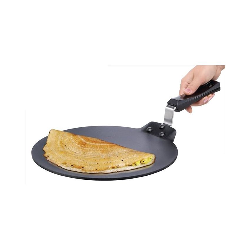 Hawkins Futura Nonstick Dosa Tava, Diameter 33 cm, Thickness 4.88 mm (Black) NDT33