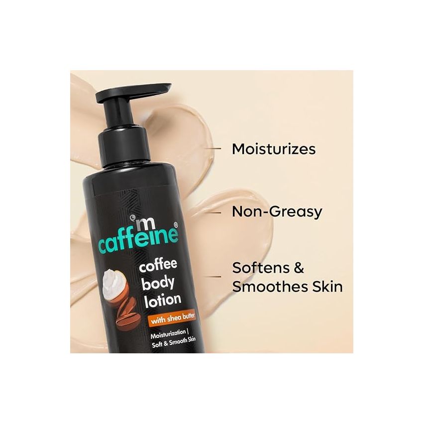 mCaffeine Coffee Body Lotion Value Pack of 2 | Non-Greasy Lightweight Body Moisturizer for Women & Men | Body Lotion for Dry, Normal & Oily Skin (500ml)