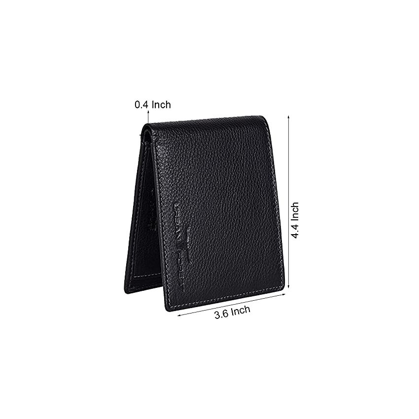 URBAN FOREST Stan Black Minimalist Leather Wallet for Men