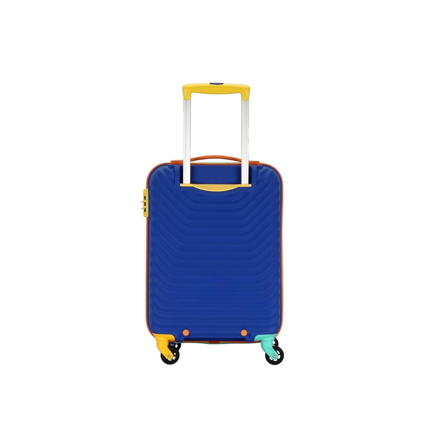American Tourister Trolley Bag for Travel|Splash 55 Cms Polycarbonate Hardsided Small Cabin Luggage Bag|Speed_Wheel 8 Wheel Suitcase for Travel|Trolley Bag for Travelling,Multicolor,55.1 Centimeters