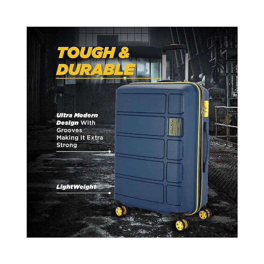 American Tourister Ivy 3 Pc Set 55 Cms, 68 Cms & 77Cm Small, Medium & Large Polypropylene (Pp) Hard Sided 4 Spinner Wheels Luggage/Speed_Wheel Trolley Bag with Tsa Lock (Black), 78 Centimeters