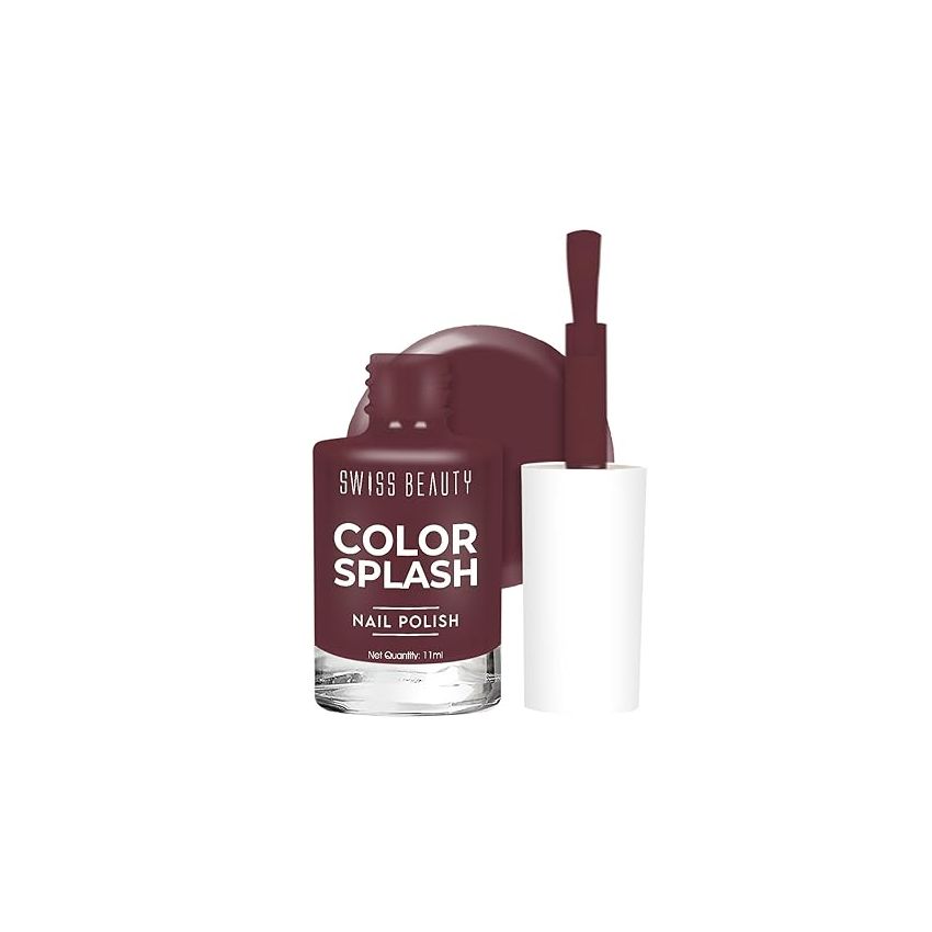 Swiss Beauty Color Splash Nail Polish with Glossy Gel Finish | Non-Chipping, Quick drying, Long-Lasting Nail paint | Shade- 57, 15ml