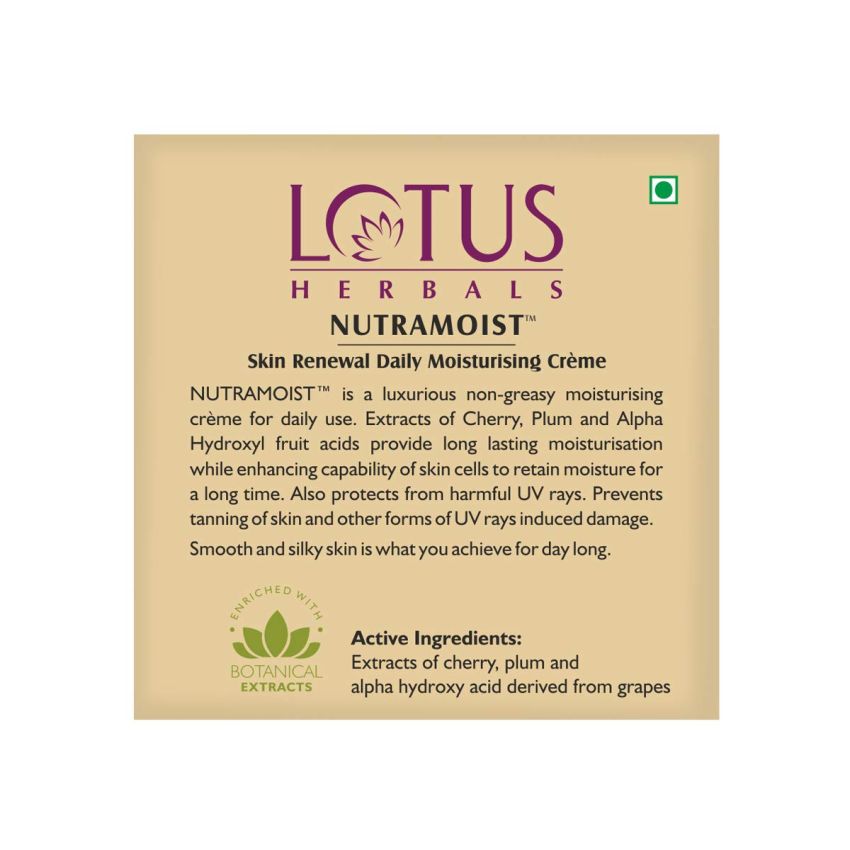 Lotus Herbals Nutramoist Skin Renewal Daily Moisturisng Cremespf-25, Cream