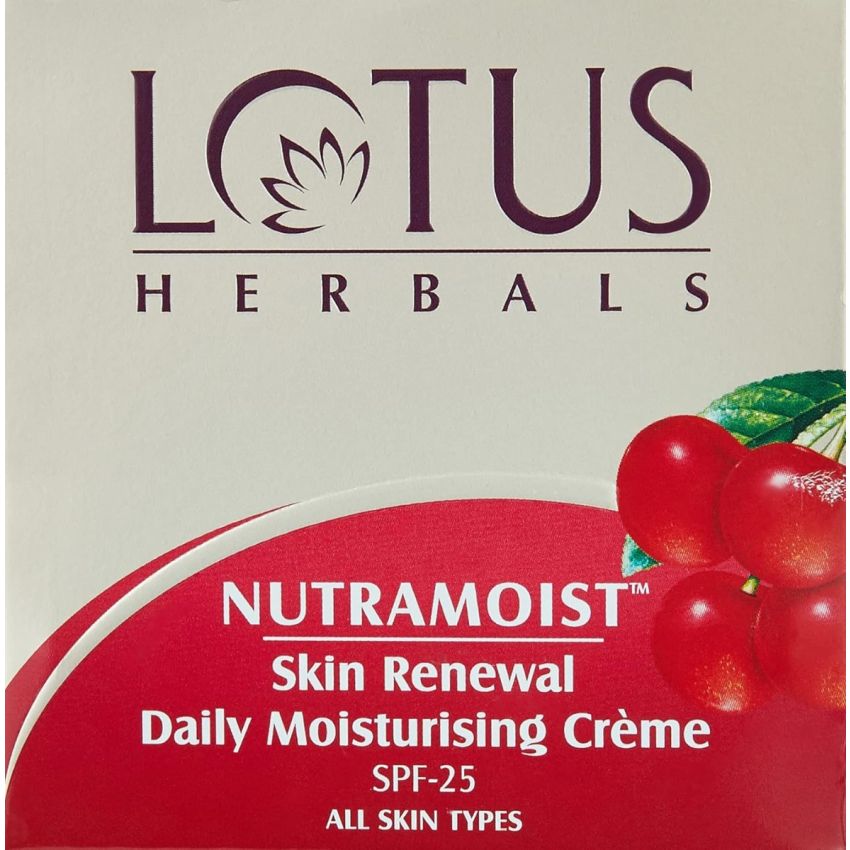 Lotus Herbals Nutramoist Skin Renewal Daily Moisturisng Cremespf-25, Cream