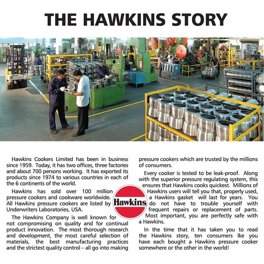 Hawkins Ceramic- Coated Contura 3L Mustard Yellow Aluminium Inner Lid Pressure Cooker - 3 Litre