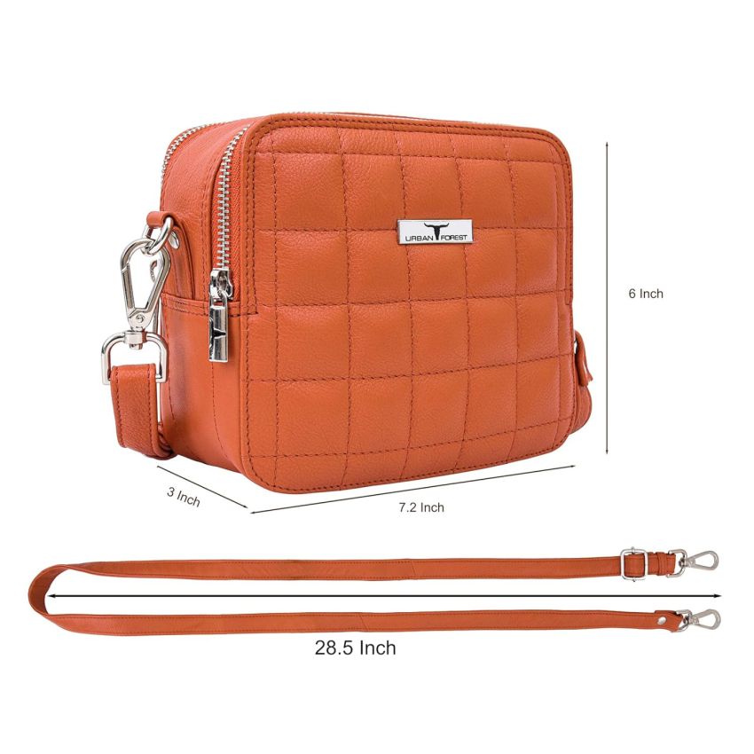 URBAN FOREST Ellie Quilted Leather Sling Bag for Women