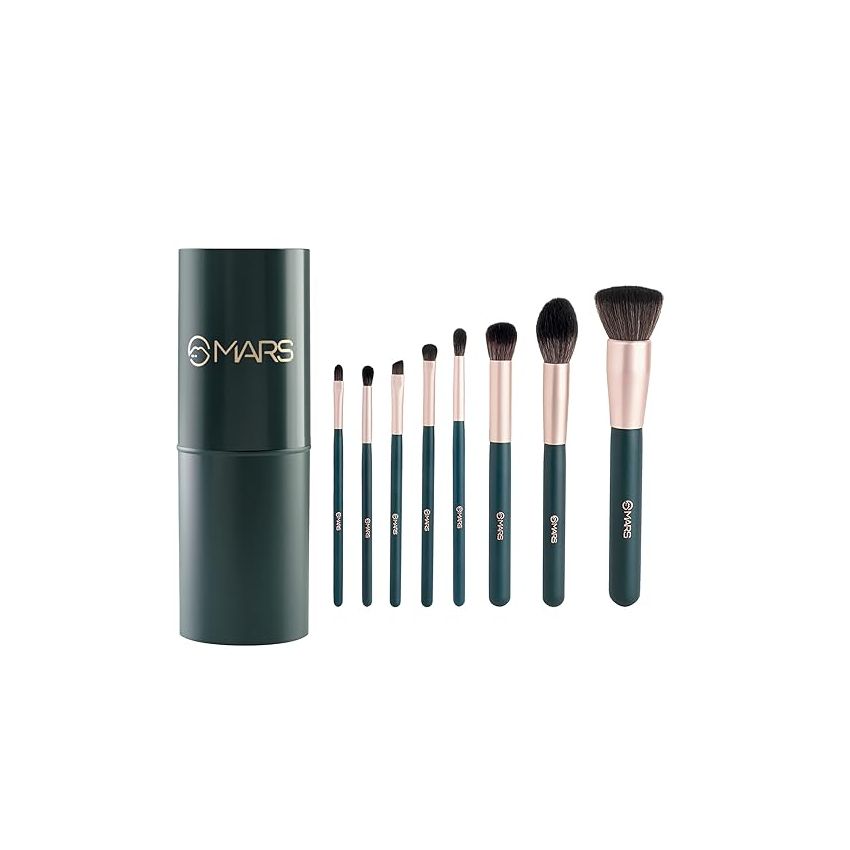 MARS Tools of Titan Brush Set of 8 with Holder | Face Makeup Brush Set with Ultra Soft Bristles (PACK OF 8)